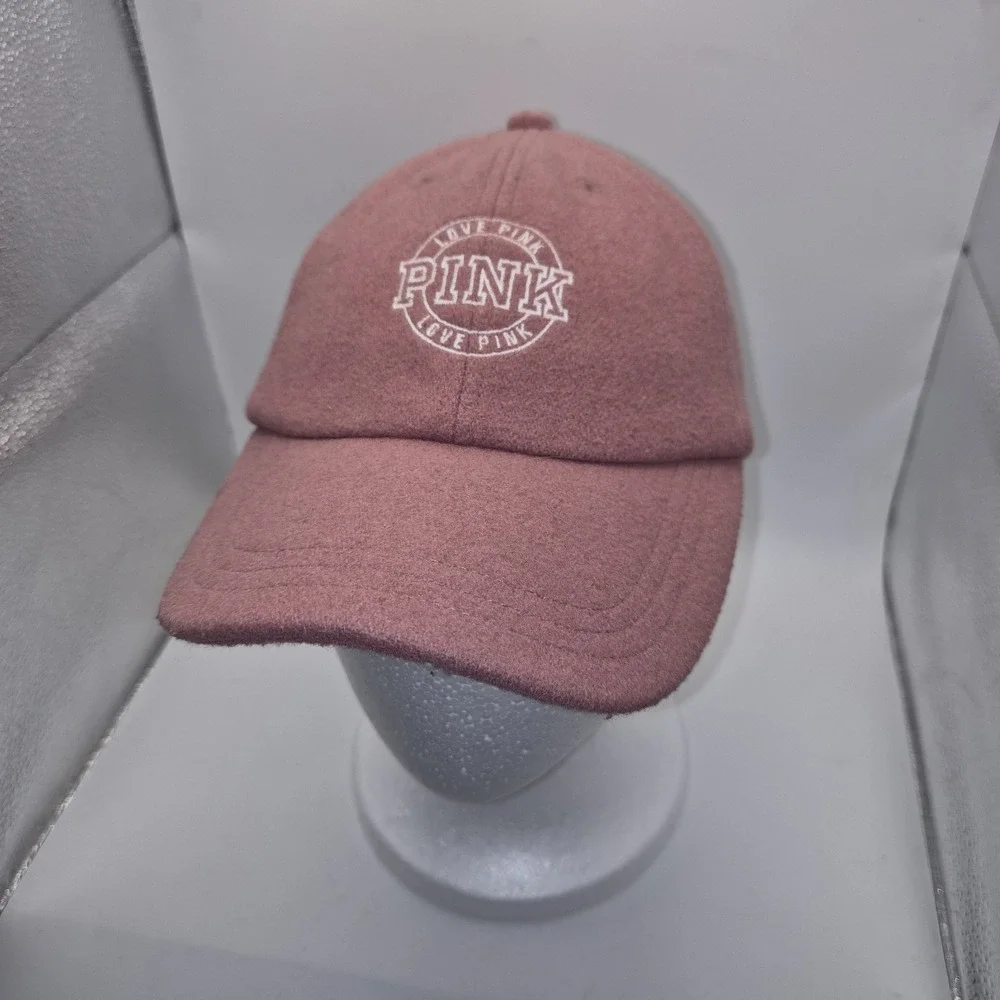 Victoria's Secret PINK Love Pink Wool Blend Baseball Cap Dusty Rose One Size
